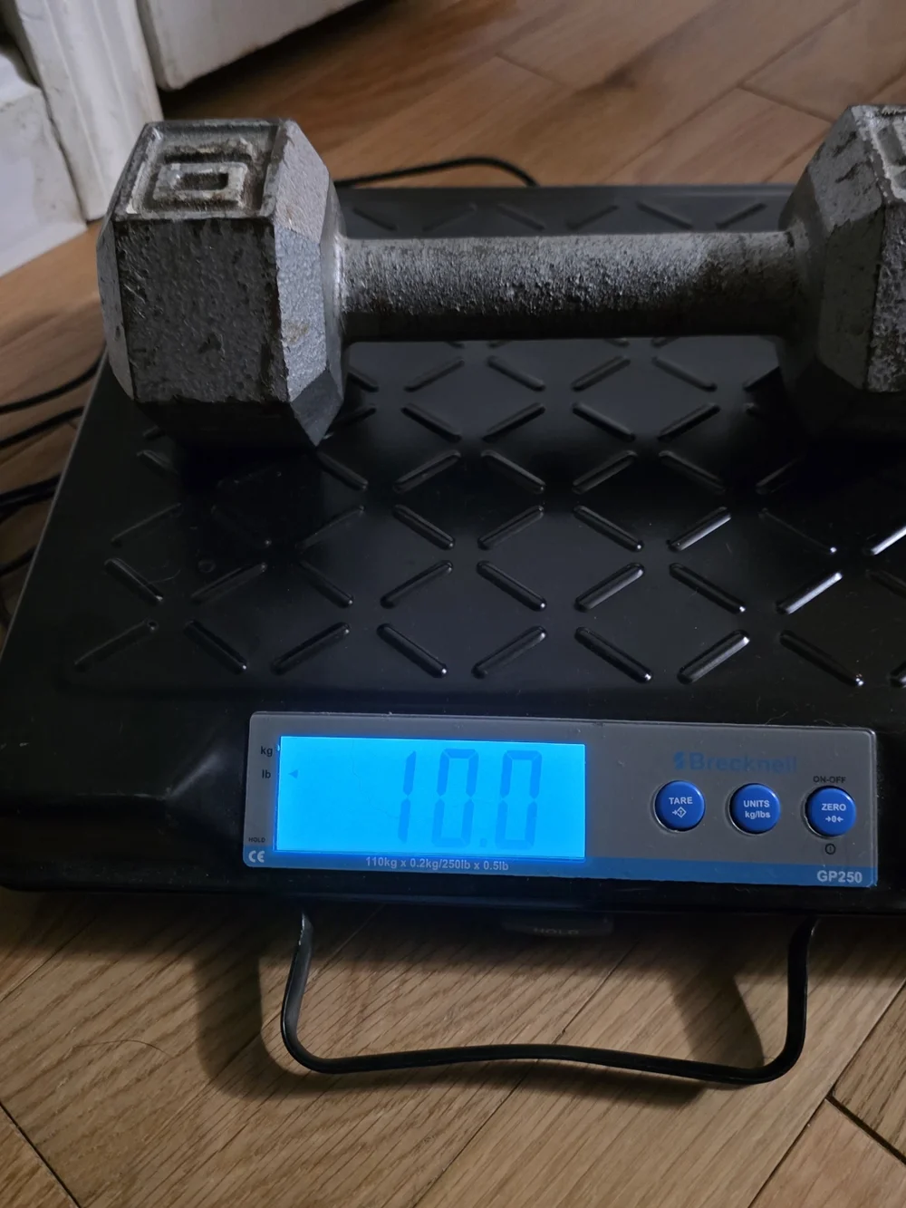 VINTAGE BRECKNELL SCALES 250 LB CAPACITY & CHARGER DISCONTINUED POSTAL RARE